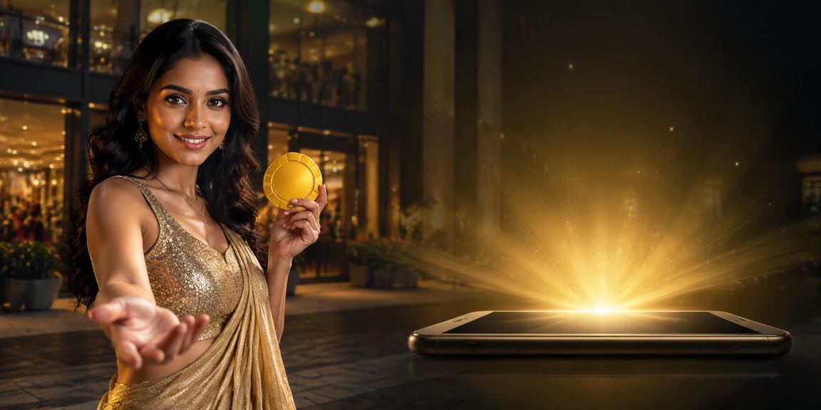 Indian player using casino app on mobile device