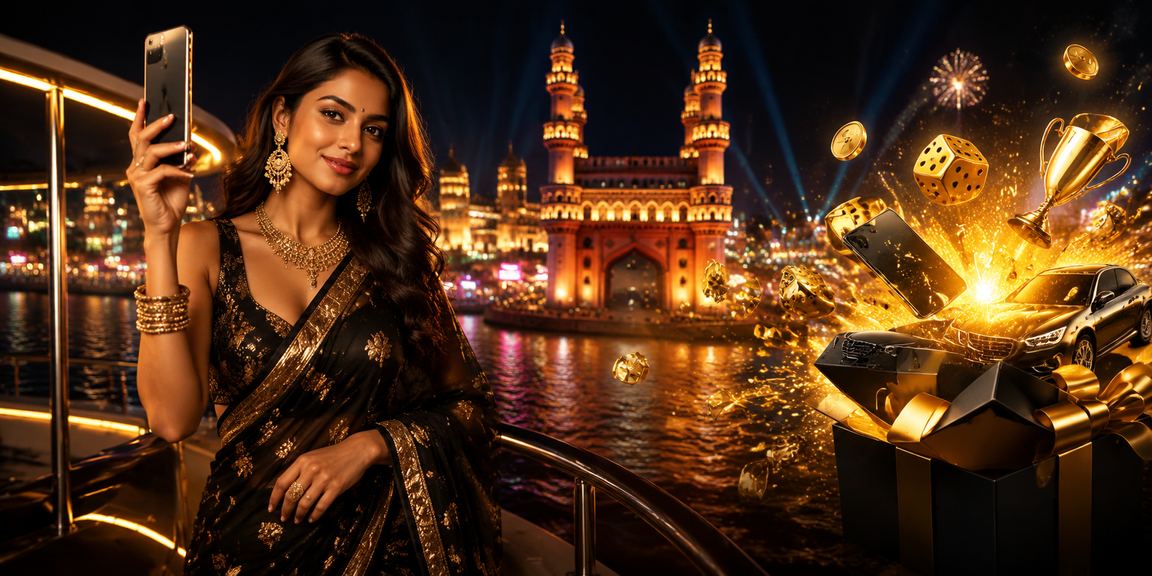 Hyderabad Charminar and mobile casino user
