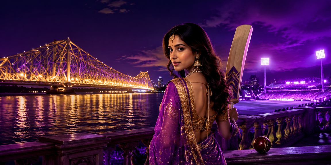 Kolkata cricket enthusiasts enjoy betting with neon lights over Howrah Bridge